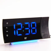 Curved Alarm Clock Projection Radio My Wall Clock